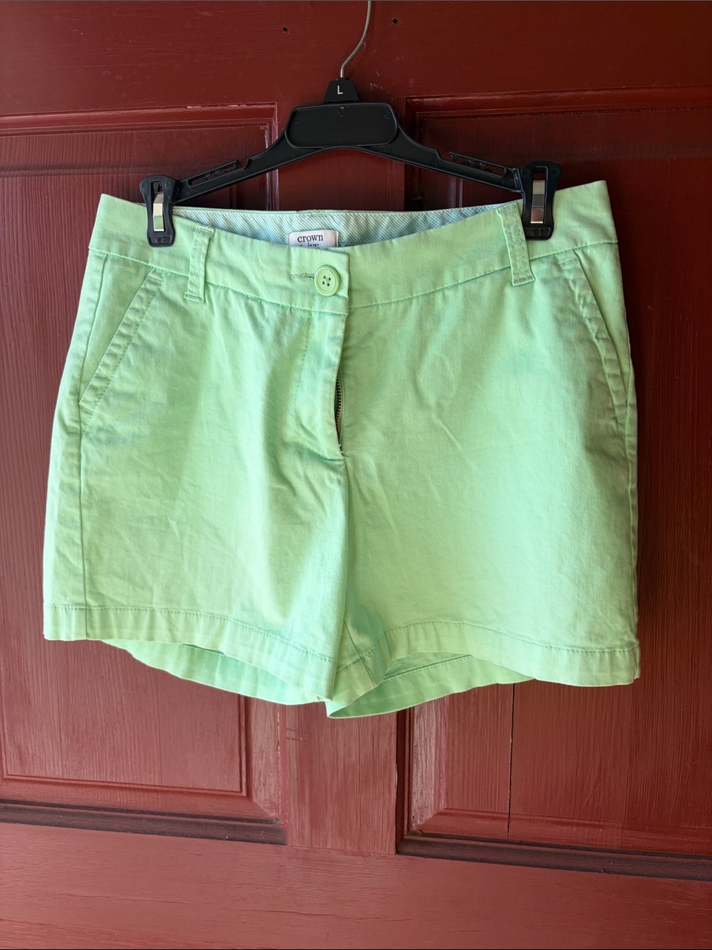 Crown & Ivy Mint Green Women's Cotton Shorts